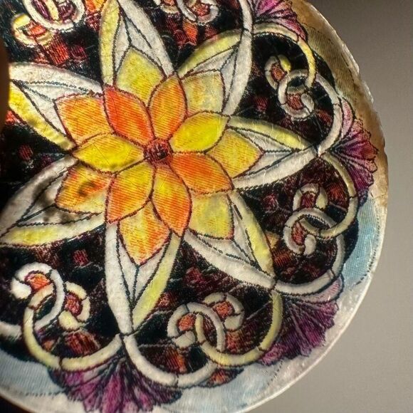 Flower circle earrings - Picture 9 of 9